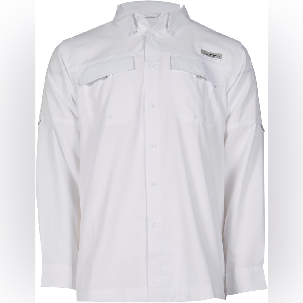 HABIT Women’s Crayfish Creek Long Sleeve River Shirt, Bright White